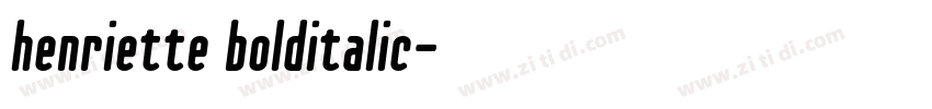 henriette bolditalic字体转换